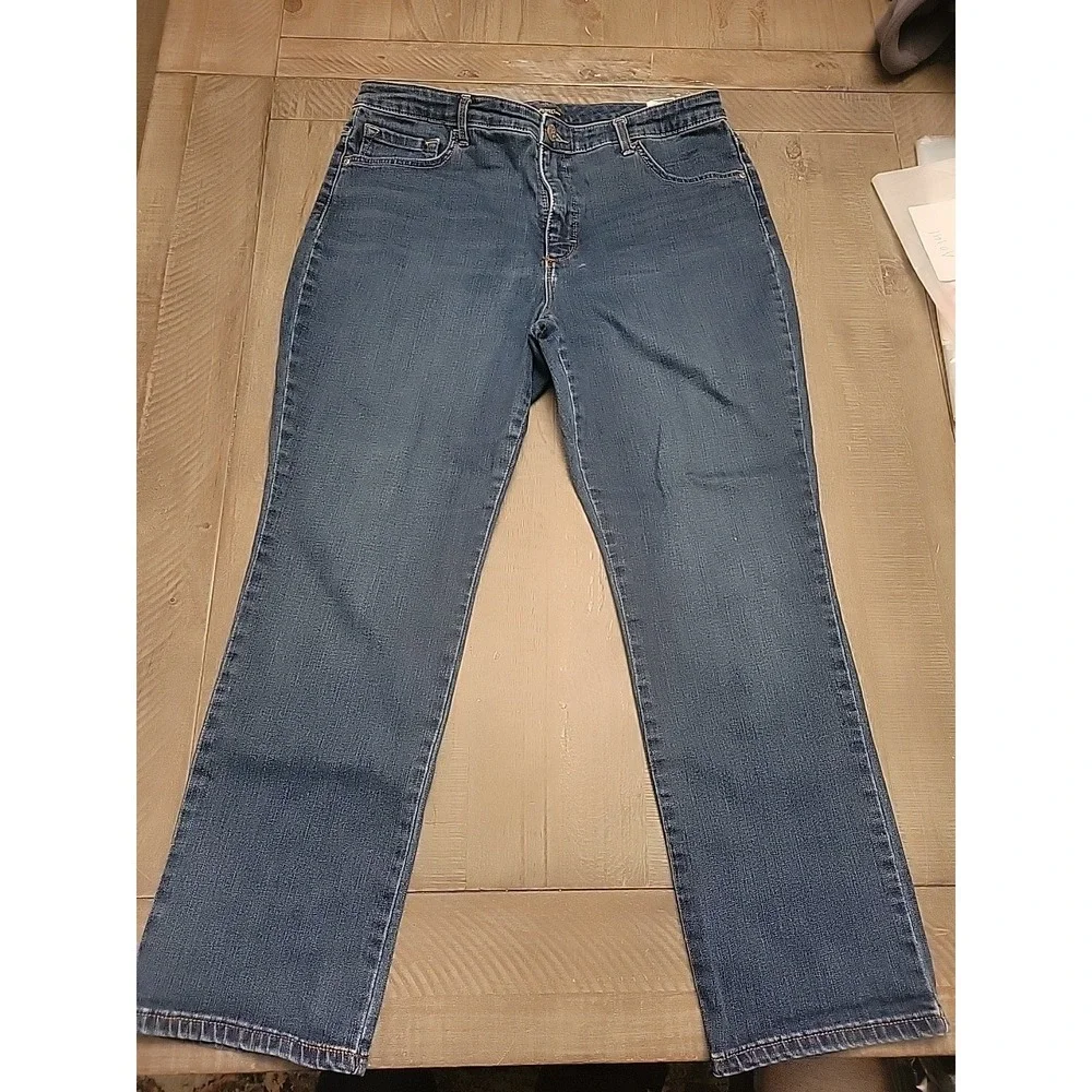 Vintage Lee Relaxed Fit High‎ Rise Mom Jeans Women's 34w Blue Straight Leg